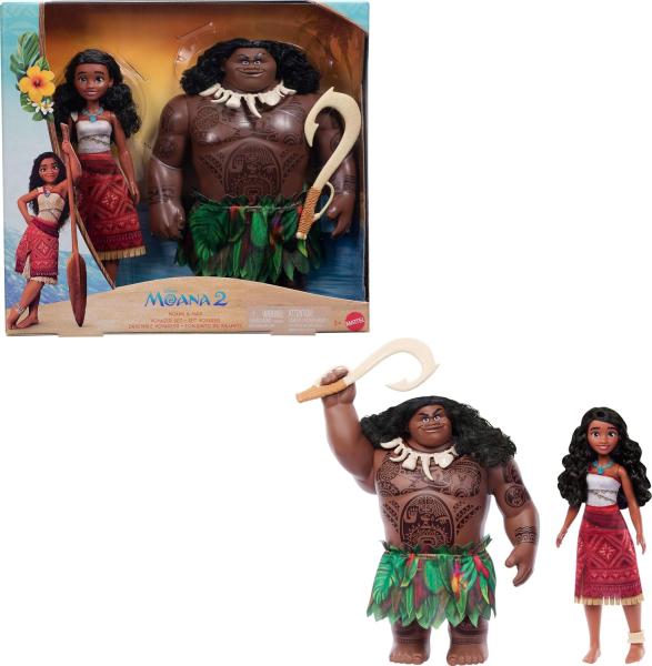 Моана и Мауи с крюком "Моана 2"  (26-27 см.) от Mattel