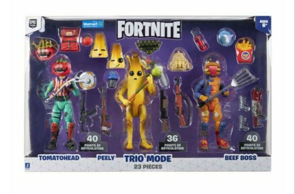 Коллекционный сет Fortnite: Банан, Бургер босс и Синьор Помидор с аксессуарами (15.5 см.)
