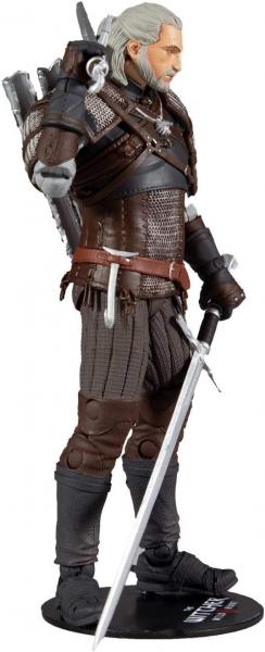 Ведьмак с оружием, головой и подставкой "The Witcher Geralt of Rivia" (около 18 см.) от McFarlane
