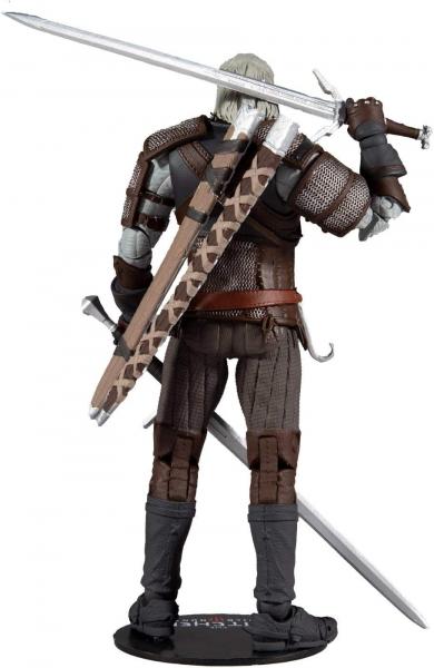Ведьмак с оружием, головой и подставкой "The Witcher Geralt of Rivia" (около 18 см.) от McFarlane