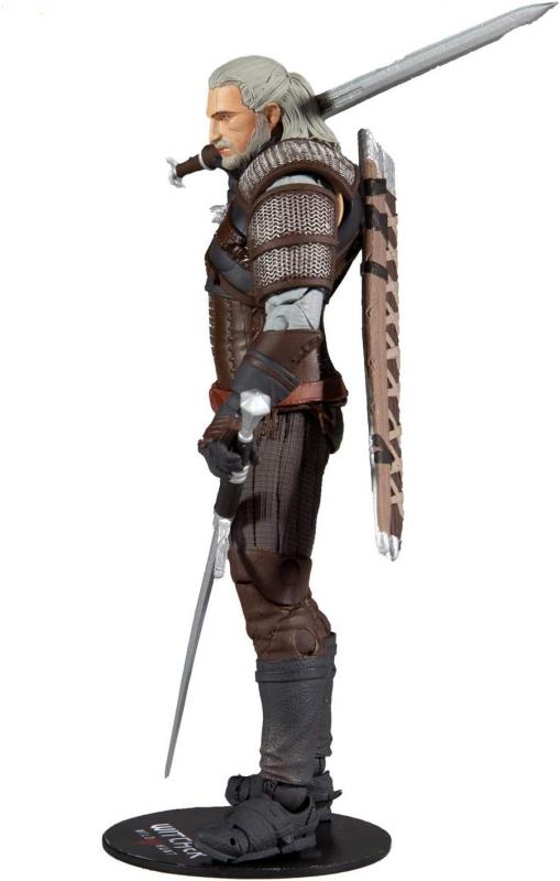 Ведьмак с оружием, головой и подставкой "The Witcher Geralt of Rivia" (около 18 см.) от McFarlane