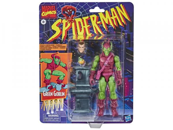 Зелёный гоблин со сменной головой, тыквой и глайдером  (15.5 см.) от Hasbro
