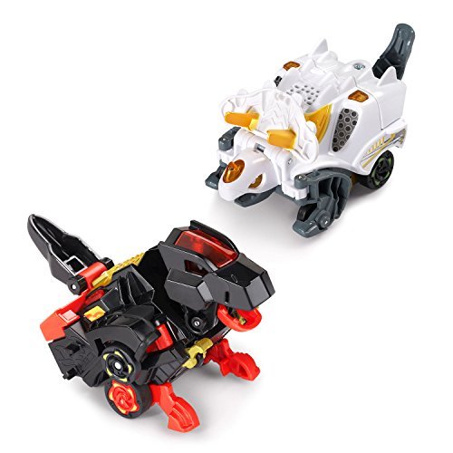 Дино трансформеры чёрный и белый Dart и Zipp "Switch & Go Dinos" (10 см.) от VTech