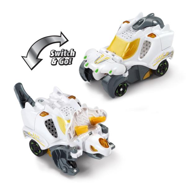 Дино трансформеры чёрный и белый Dart и Zipp "Switch & Go Dinos" (10 см.) от VTech