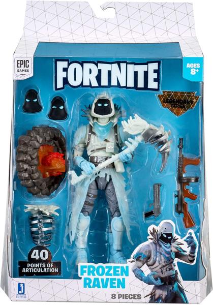 Ворон замороженный со сменными масками, оружием и аксессуарами. Fortnite Frozen Raven (15.5 см.)